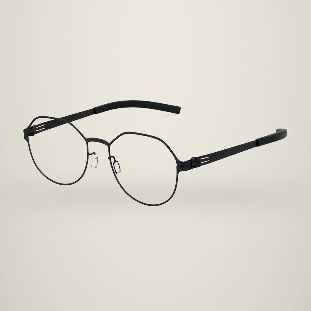 Aimee Unisex Full Rim Polygon Round Stainless Steel Eyeglasses Lio — view 5 | Aimee at FuzWeb