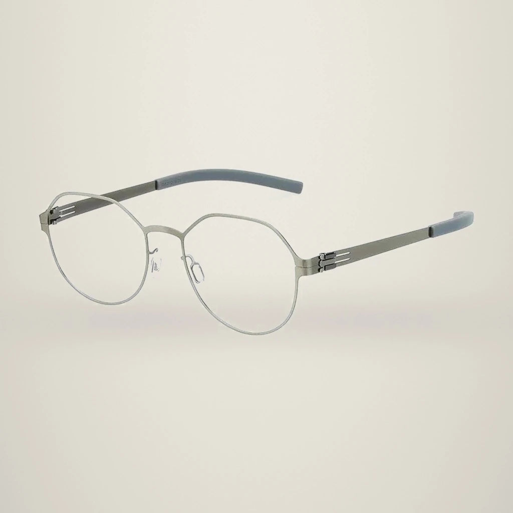 Aimee Unisex Full Rim Polygon Round Stainless Steel Eyeglasses Lio — view 4 | Aimee at FuzWeb