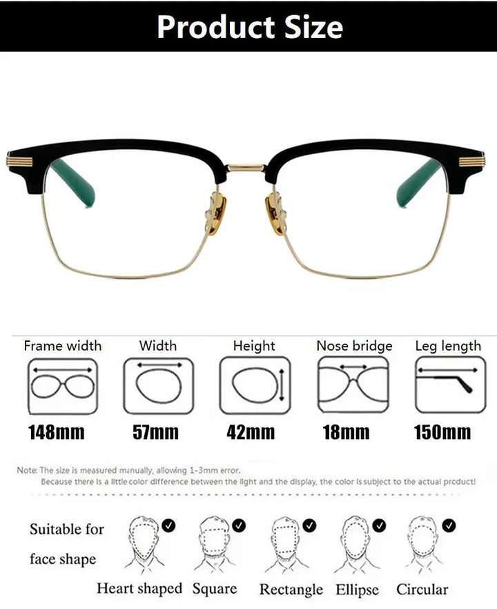Aimee M-05BF Eyeglasses — Frame Dimensions and Sizing Chart
