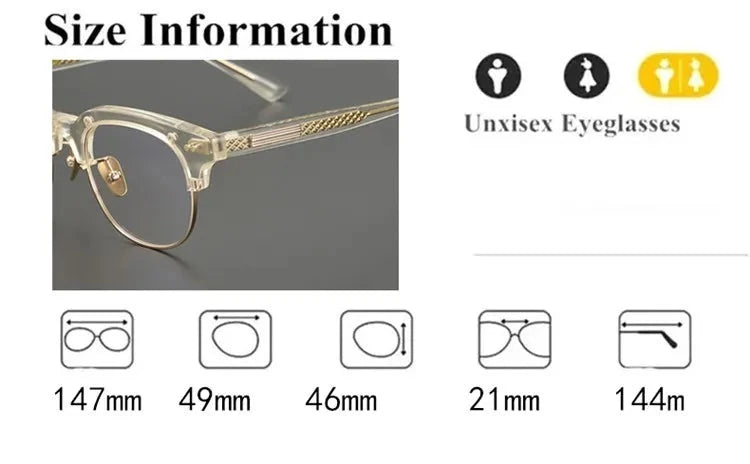 Aimee Mand Eyeglasses — Frame Dimensions and Sizing Chart