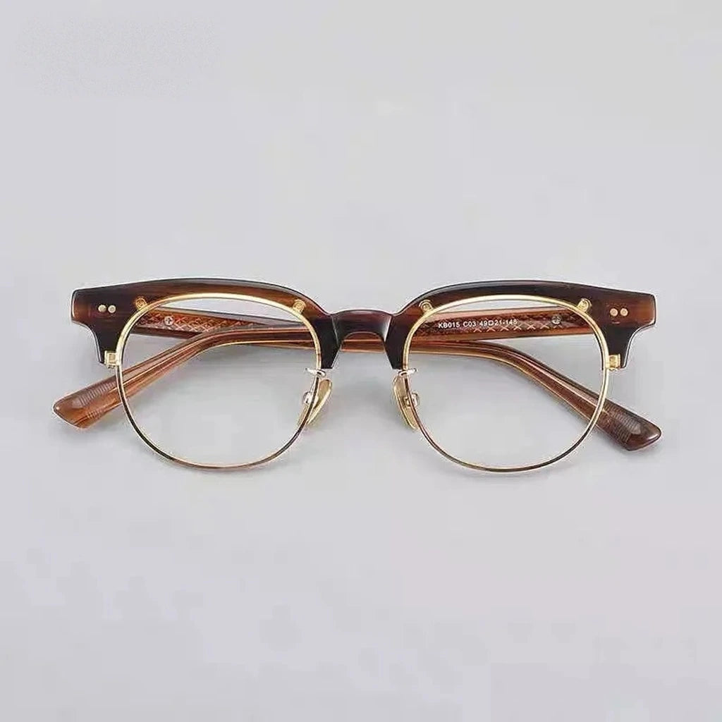 Aimee Unisex Full Rim Round Titanium Acetate Eyeglasses Mand — view 3 | Aimee at FuzWeb