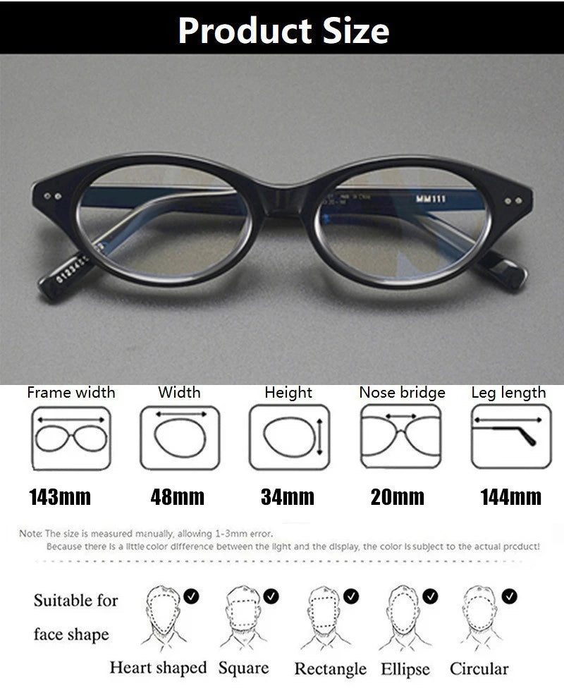 Aimee MM11 Eyeglasses — Frame Dimensions and Sizing Chart