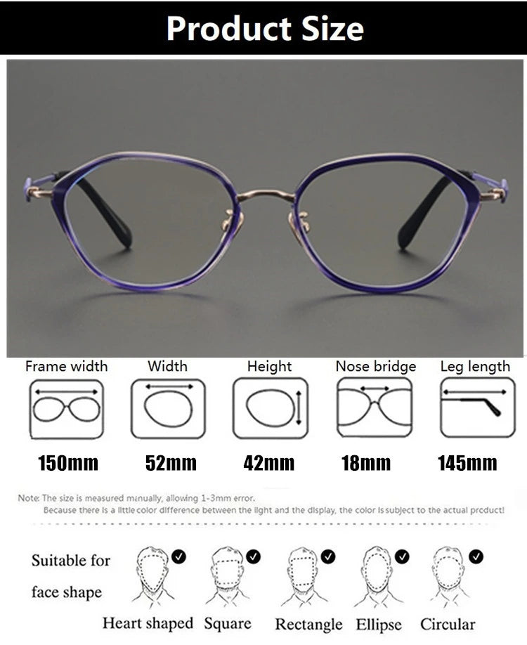 Aimee OT-026 Eyeglasses — Frame Dimensions and Sizing Chart