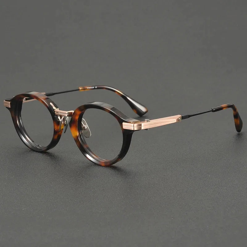 Aimee Unisex Full Rim Round Titanium Acetate Eyeglasses OTW6039 — view 5 | Aimee at FuzWeb