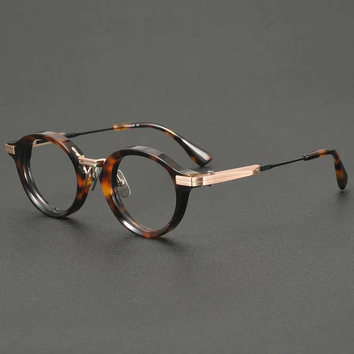 Aimee Unisex Full Rim Round Titanium Acetate Eyeglasses OTW6039 — view 5 | Aimee at FuzWeb