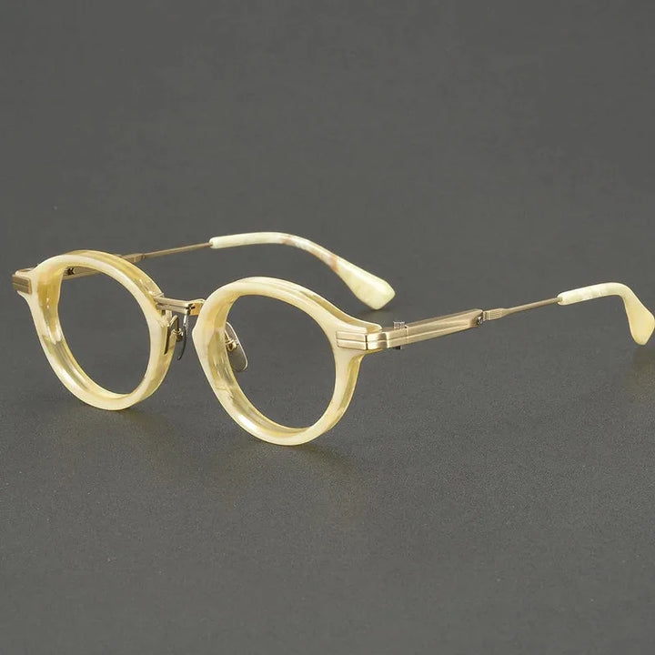 Aimee Unisex Full Rim Round Titanium Acetate Eyeglasses OTW6039 — view 2 | Aimee at FuzWeb