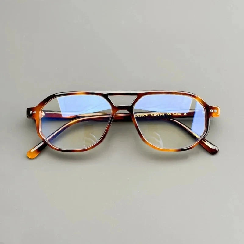 Aimee Unisex Full Rim Pilot Square Acetate Eyeglasses PB8179 - Tortoise