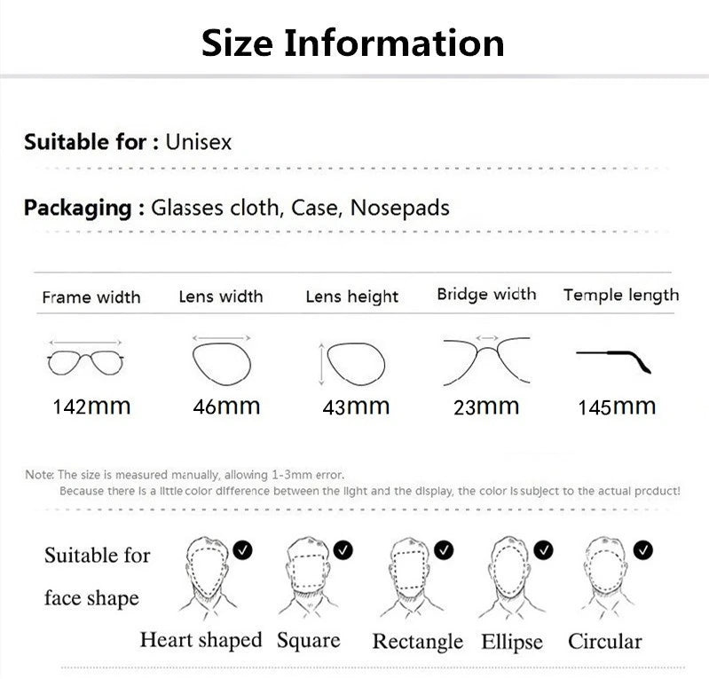 Aimee RT46 Eyeglasses — Frame Dimensions and Sizing Chart
