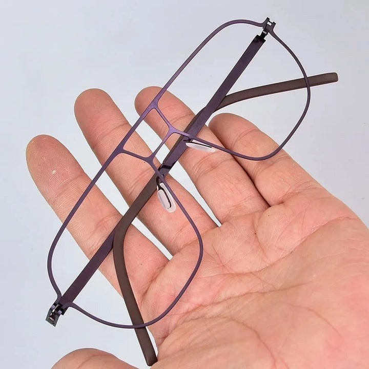 Aimee Unisex Full Rim Double Bridge Square Steel Eyeglasses14616 - Size Chart