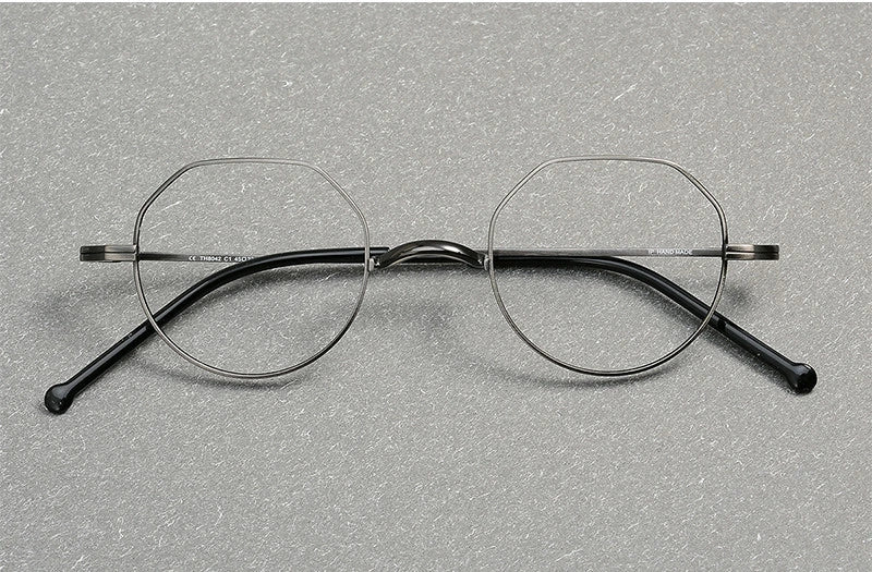 Aimee Unisex Full Rim Flat Top Round Titanium Eyeglasses 88042 - Size Chart