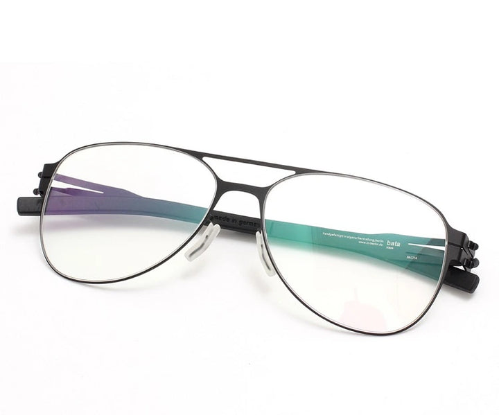 Aimee Unisex Full Rim Oval Double Bridge Stainless Steel Eyeglasses 21201 - Size Chart