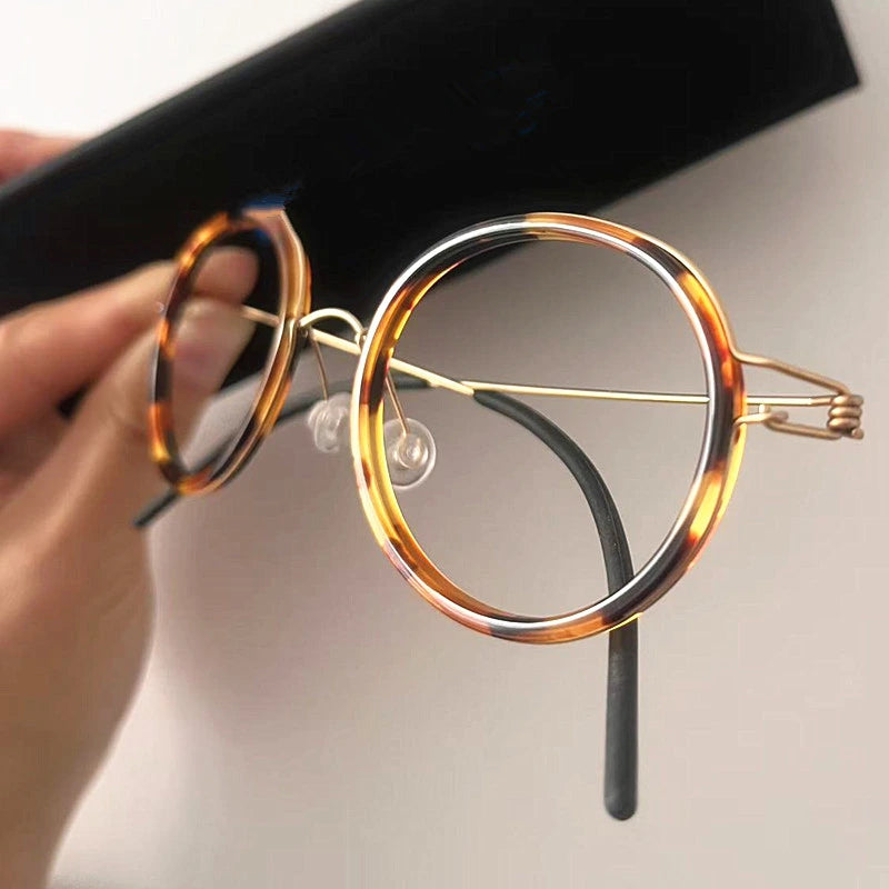 Aimee Unisex Full Rim Oval Square Titanium Acetate Eyeglasses 462440 - Size Chart