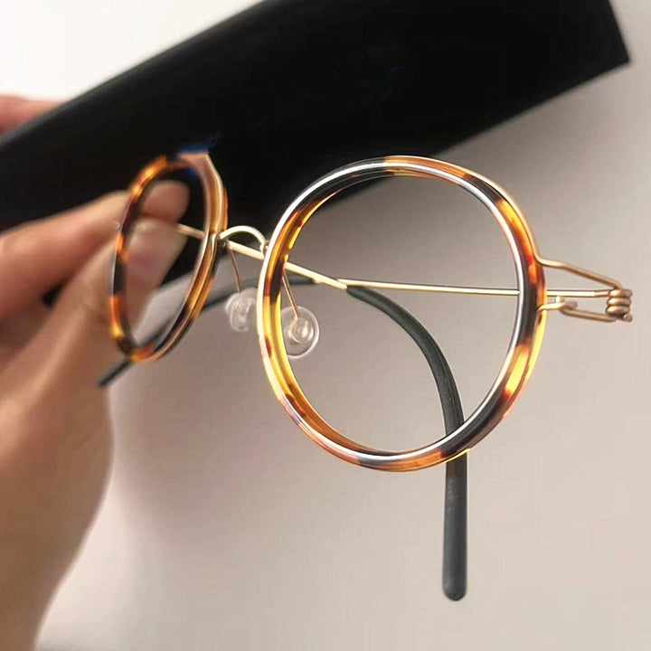 Aimee Unisex Full Rim Oval Square Titanium Acetate Eyeglasses 462440 - Size Chart