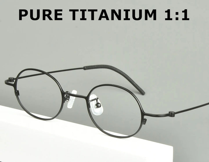 Aimee Unisex Full Rim Oval Titanium Eyeglasses 77516 - Size Chart