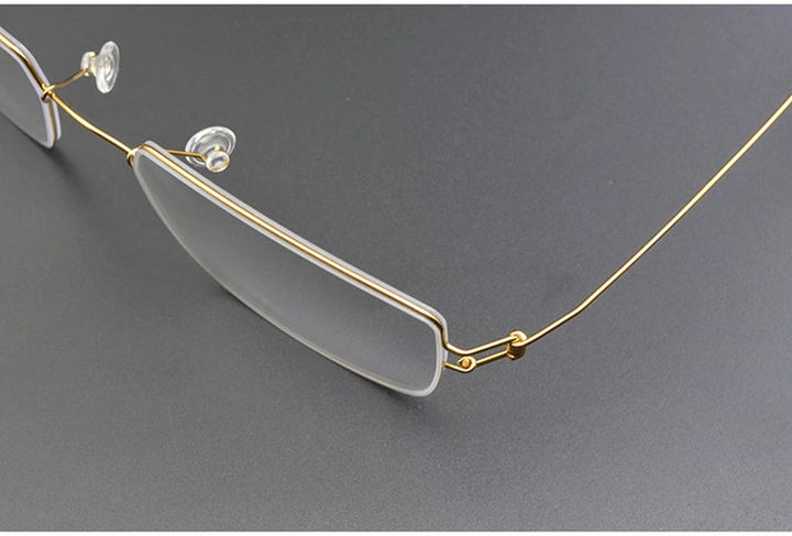 Aimee Unisex Full Rim Polygon Square Titanium Eyeglasses 613893 - Size Chart