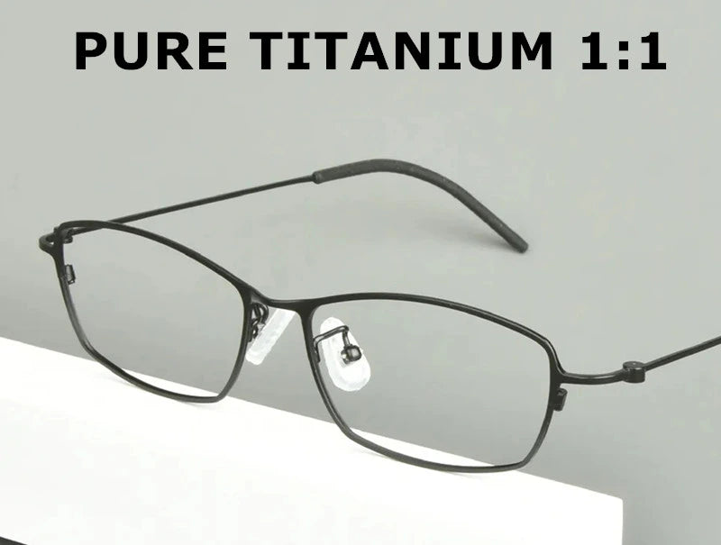 Aimee Unisex Full Rim Rectangle Square Titanium Eyeglasses 14509 - Size Chart
