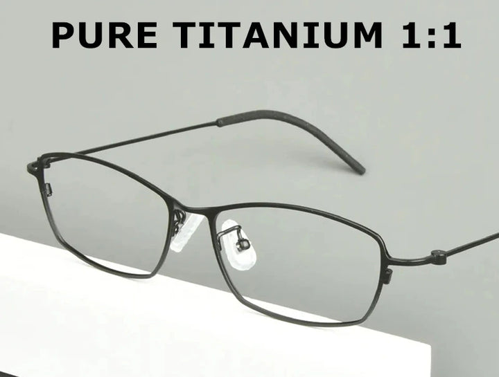 Aimee Unisex Full Rim Rectangle Square Titanium Eyeglasses 14509 - Size Chart
