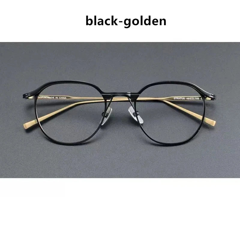 Aimee Unisex Full Rim Round Pure Titanium Eyeglasses STRATUS - Size Chart