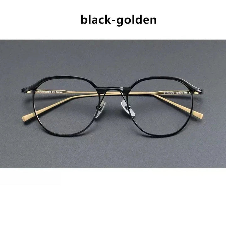 Aimee Unisex Full Rim Round Pure Titanium Eyeglasses STRATUS - Size Chart