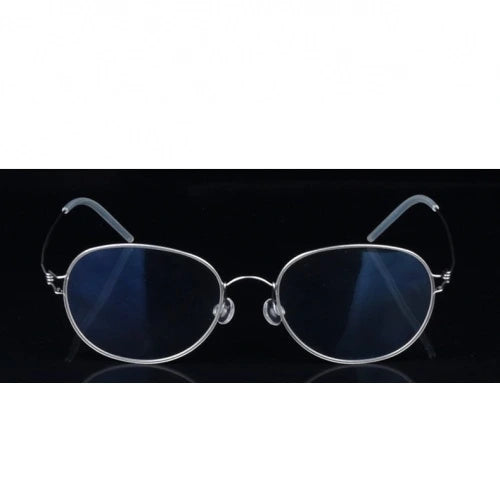 Aimee Unisex Full Rim Round Screwless Titanium Eyeglasses 504520 - Oval Sliver