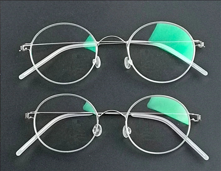Aimee Unisex Full Rim Round Screwless Titanium Eyeglasses 504520 - Size Chart
