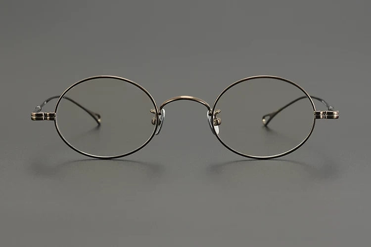 Aimee Unisex Full Rim Small Oval Round Titanium Eyeglasses 85001 - Size Chart
