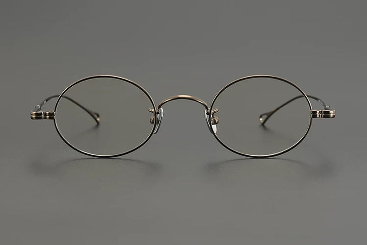 Aimee Unisex Full Rim Small Oval Round Titanium Eyeglasses 85001 - Size Chart