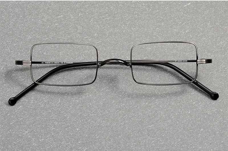 Aimee Unisex Full Rim Small Square Titanium Eyeglasses 88083 - Size Chart