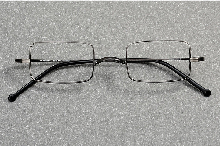 Aimee Unisex Full Rim Small Square Titanium Eyeglasses 88083 - Size Chart
