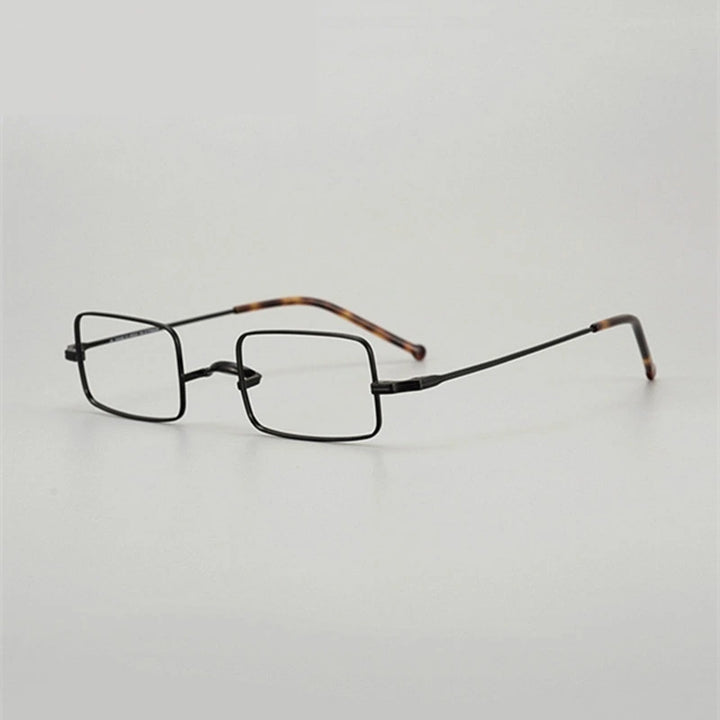 Aimee Unisex Full Rim Small Square Titanium Eyeglasses 88083 - Tortoise-Black