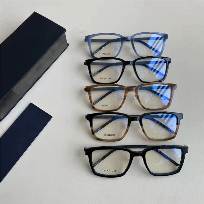 Aimee Unisex Full Rim Square Screwless Titanium Eyeglasses 18214 - Size Chart