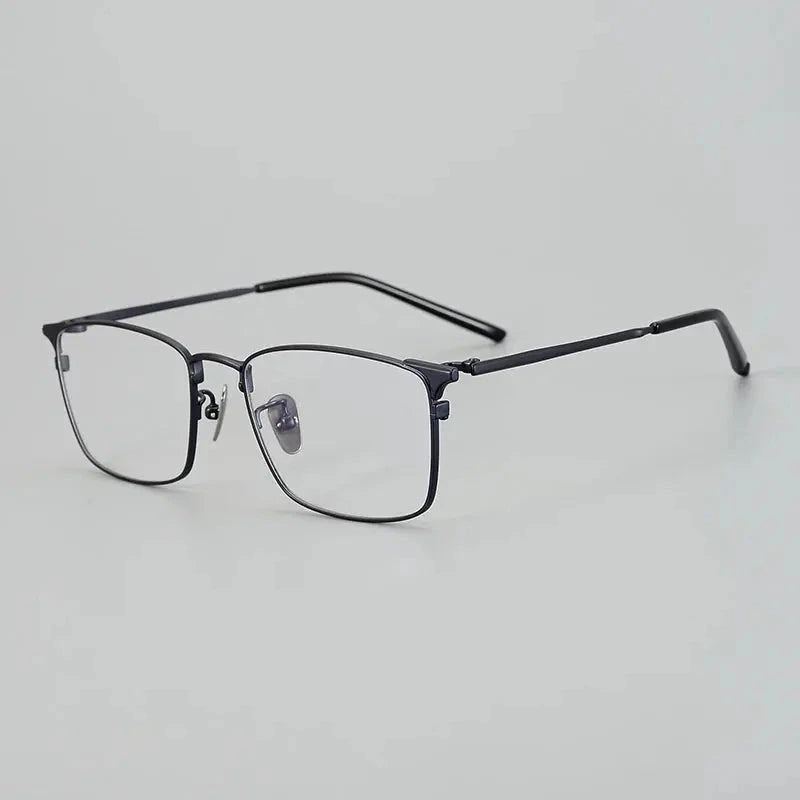 Aimee Unisex Full Rim Square Titanium Eyeglasses 942961 - Blue