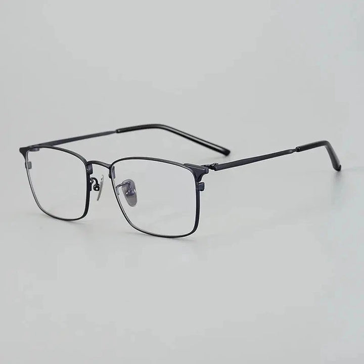 Aimee Unisex Full Rim Square Titanium Eyeglasses 942961 - Blue