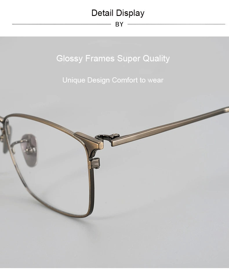 Aimee Unisex Full Rim Square Titanium Eyeglasses 942961 - Size Chart