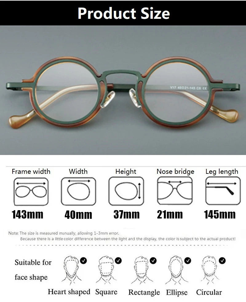 Aimee V17 Eyeglasses — Frame Dimensions and Sizing Chart
