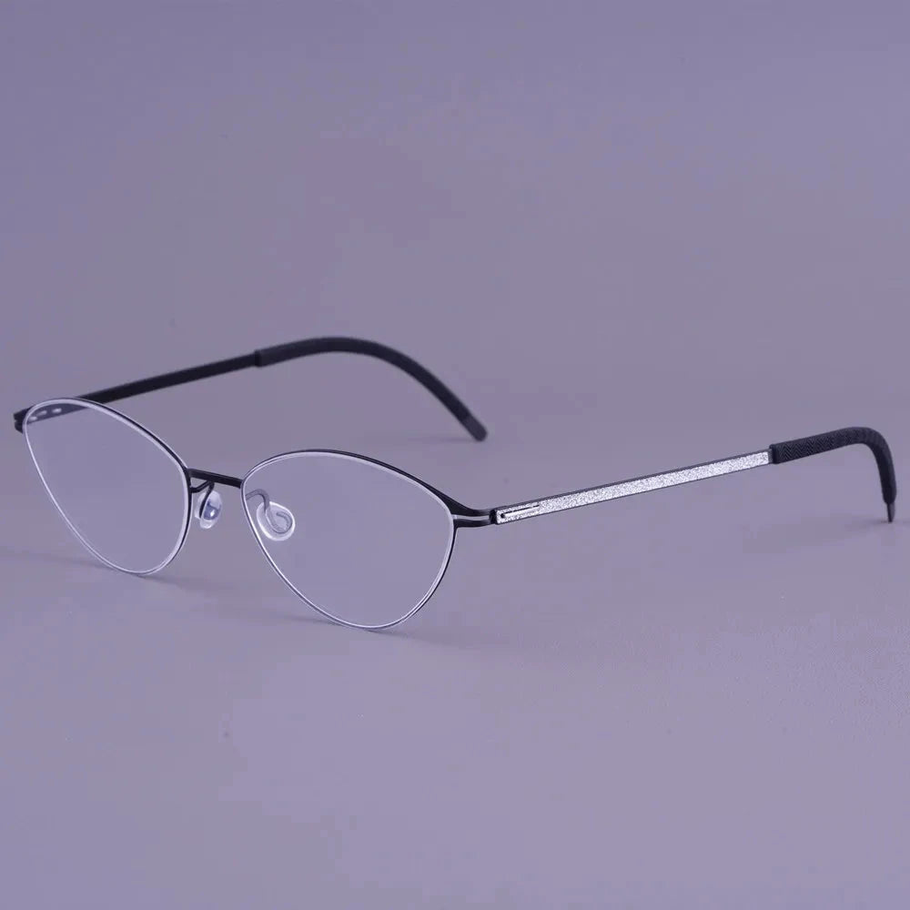 Aimee Unisex Full Rim Oval Titanium Eyeglasses V465D — view 1 | Aimee at FuzWeb