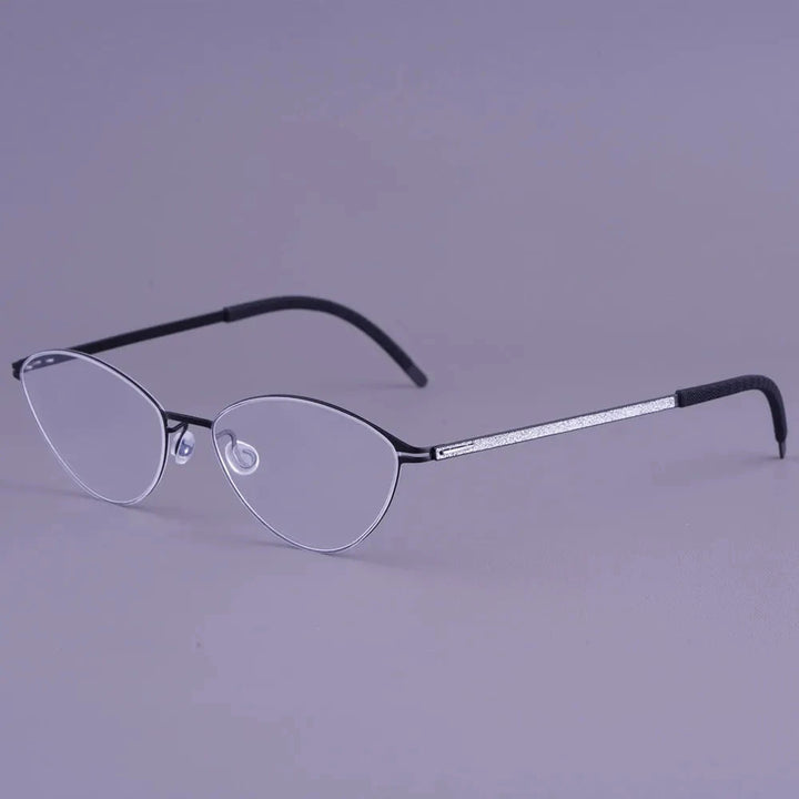 Aimee Unisex Full Rim Oval Titanium Eyeglasses V465D — view 1 | Aimee at FuzWeb