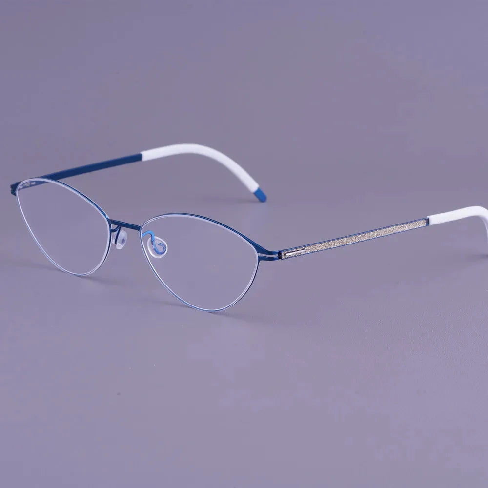 Aimee Unisex Full Rim Oval Titanium Eyeglasses V465D — view 2 | Aimee at FuzWeb