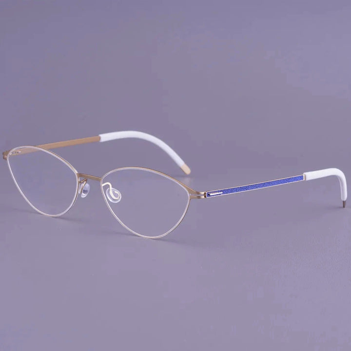 Aimee Unisex Full Rim Oval Titanium Eyeglasses V465D — view 4 | Aimee at FuzWeb