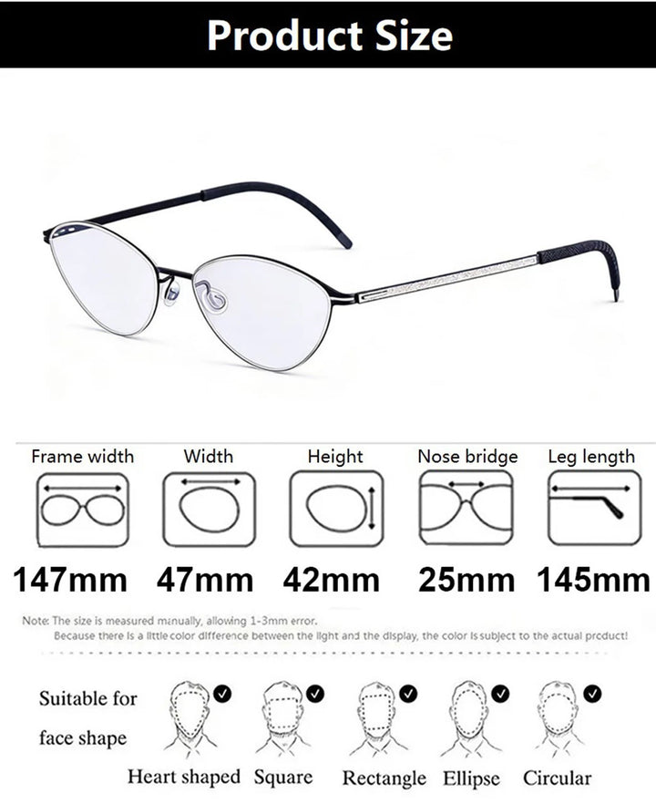 Aimee V465D Eyeglasses — Frame Dimensions and Sizing Chart