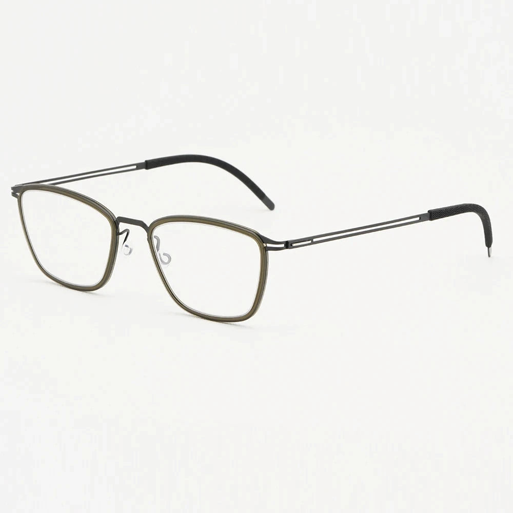 Aimee Unisex Full Rim Square Titanium Eyeglasses V467R — view 1 | Aimee at FuzWeb