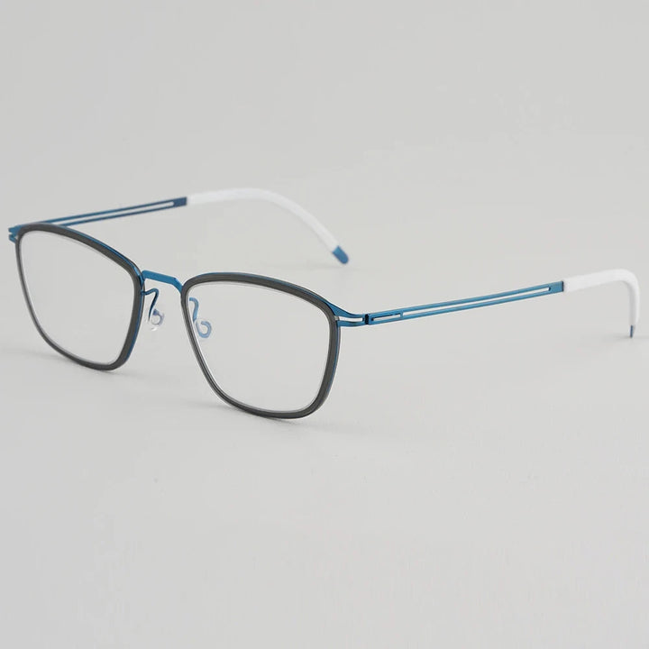Aimee Unisex Full Rim Square Titanium Eyeglasses V467R — view 3 | Aimee at FuzWeb