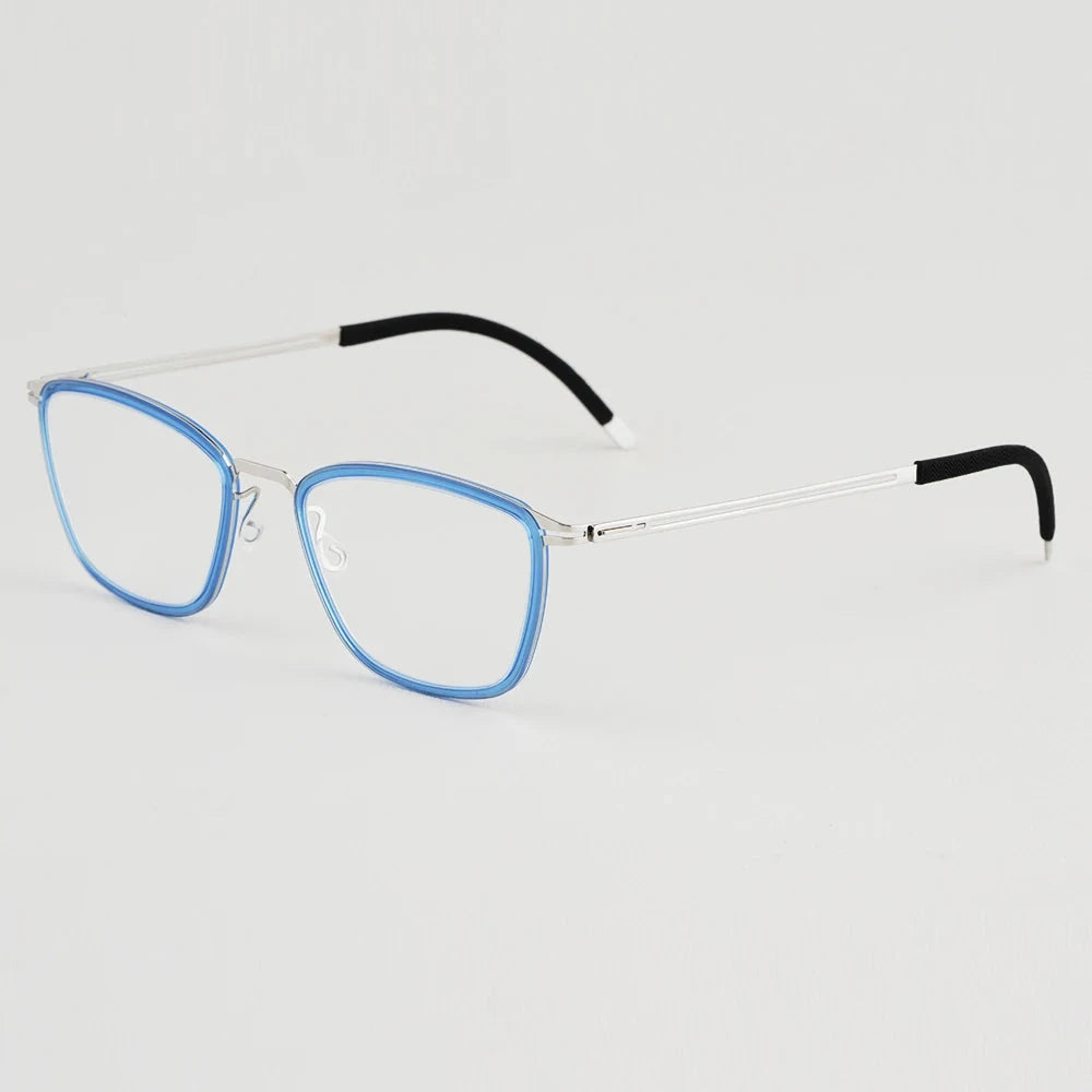 Aimee Unisex Full Rim Square Titanium Eyeglasses V467R — view 4 | Aimee at FuzWeb