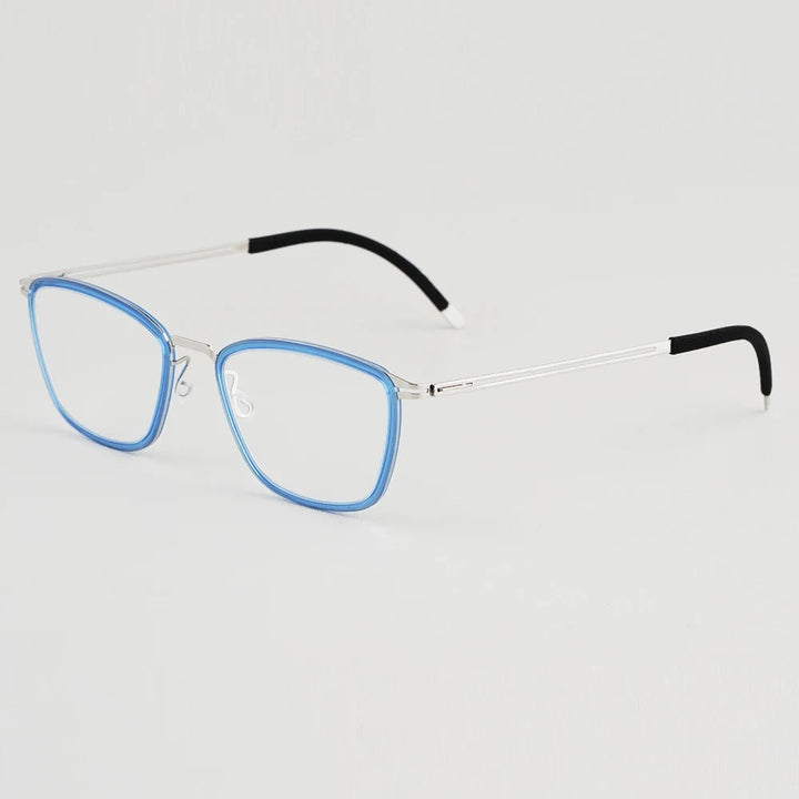Aimee Unisex Full Rim Square Titanium Eyeglasses V467R — view 4 | Aimee at FuzWeb