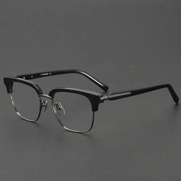 Aimee Unisex Full Rim Square Titanium Acetate Eyeglasses VCHM26J — view 4 | Aimee at FuzWeb