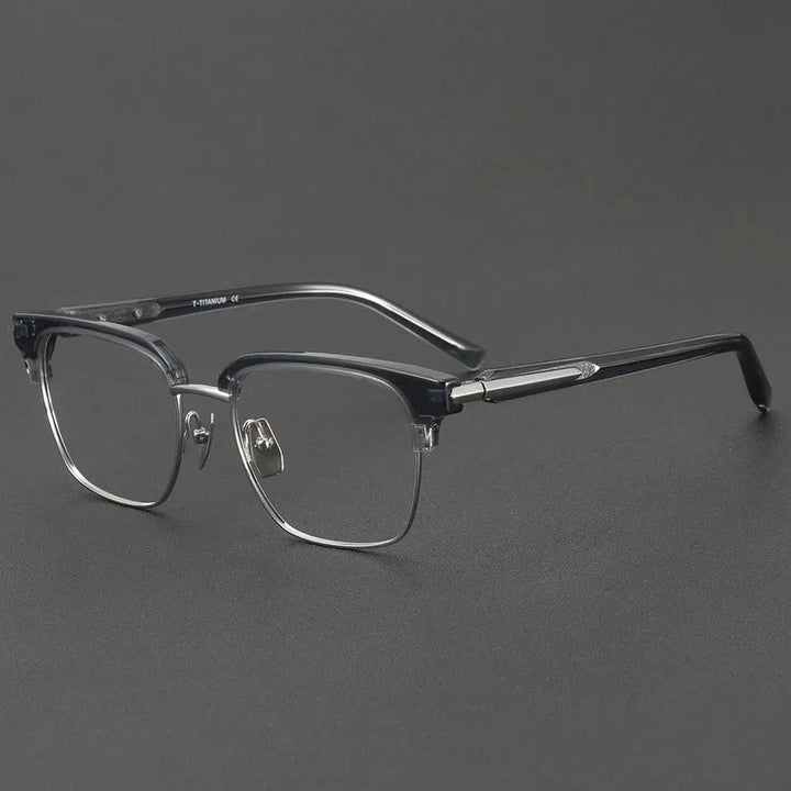 Aimee Unisex Full Rim Square Titanium Acetate Eyeglasses VCHM26J — view 3 | Aimee at FuzWeb