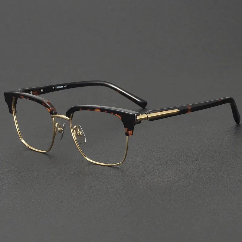 Aimee Unisex Full Rim Square Titanium Acetate Eyeglasses VCHM26J — view 2 | Aimee at FuzWeb