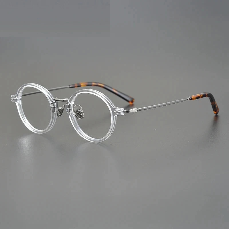 Aimee Women's Full Rim Oval Round Titanium Acetate Eyeglasses 692616 - Transparent