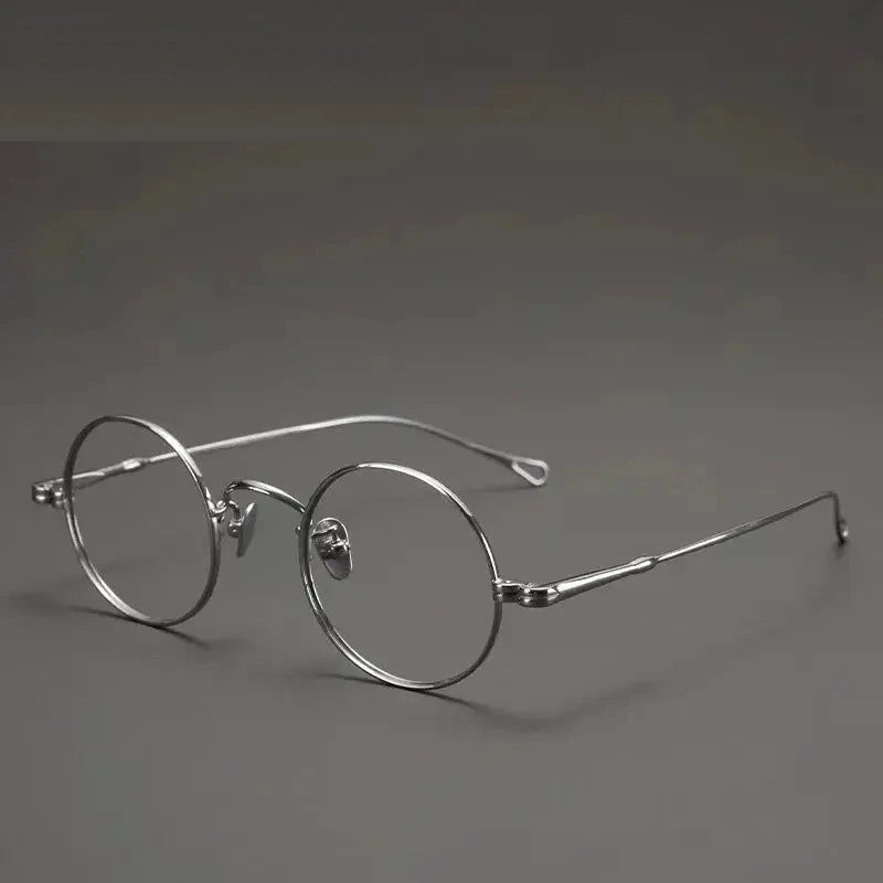 Aimee Women's Full Rim Round Titanium Eyeglasses 541505 - Silver