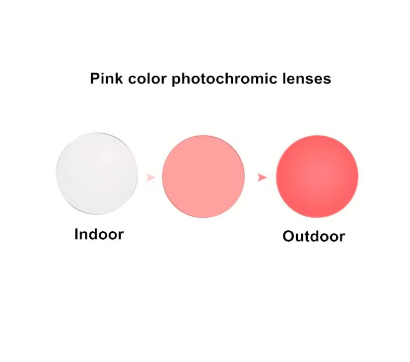 Aimee Single Vision MR Series Photochromic Lenses Lenses Aimee Lenses 1.56 Pink 